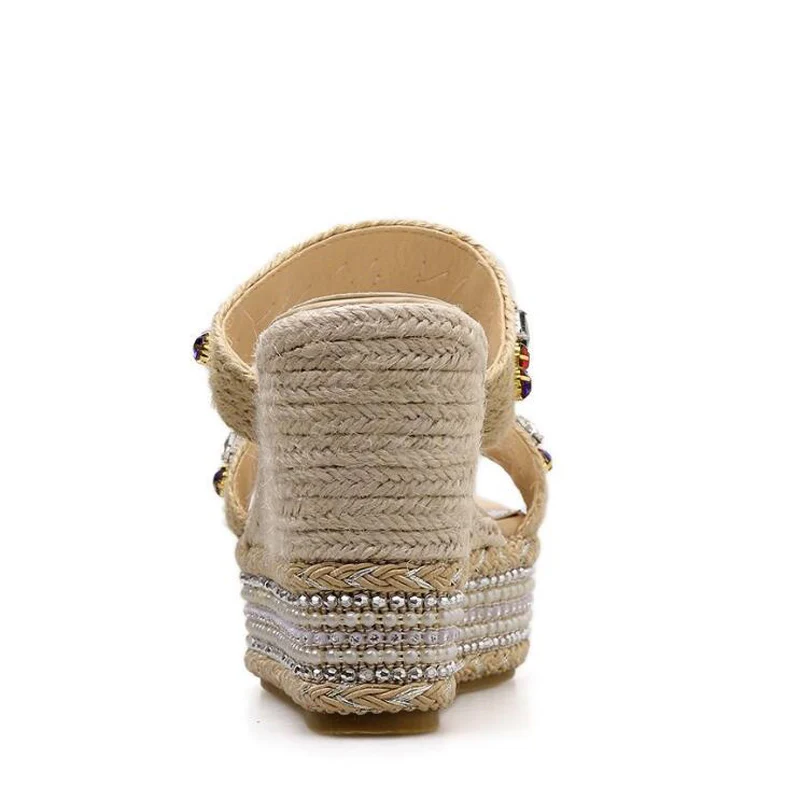 Летние тапочка на платформе s платформа высокие каблуки женские тапочки женская