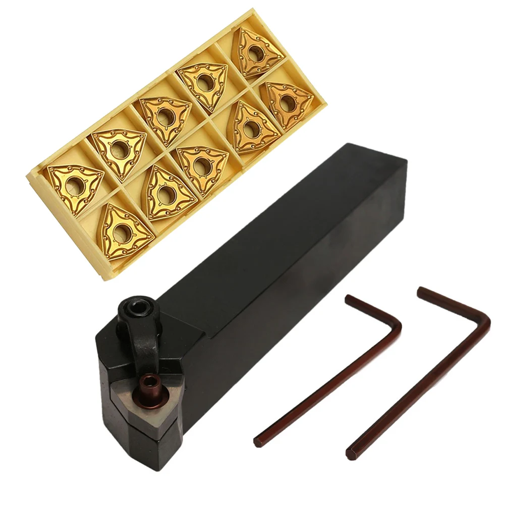 10pcs Inserts Wrenches Repair Set Durable External Holder Turning Tool Cutting Carbide Insert WNMG0804 MWLNR2020K08 For Lathe|Токарный