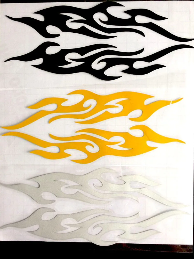 4color Car Sticker 3D Reflective Waterproof Flame Fire Door Scratch Subsidies Personalized Motorcycle Vinyl Decal - купить по