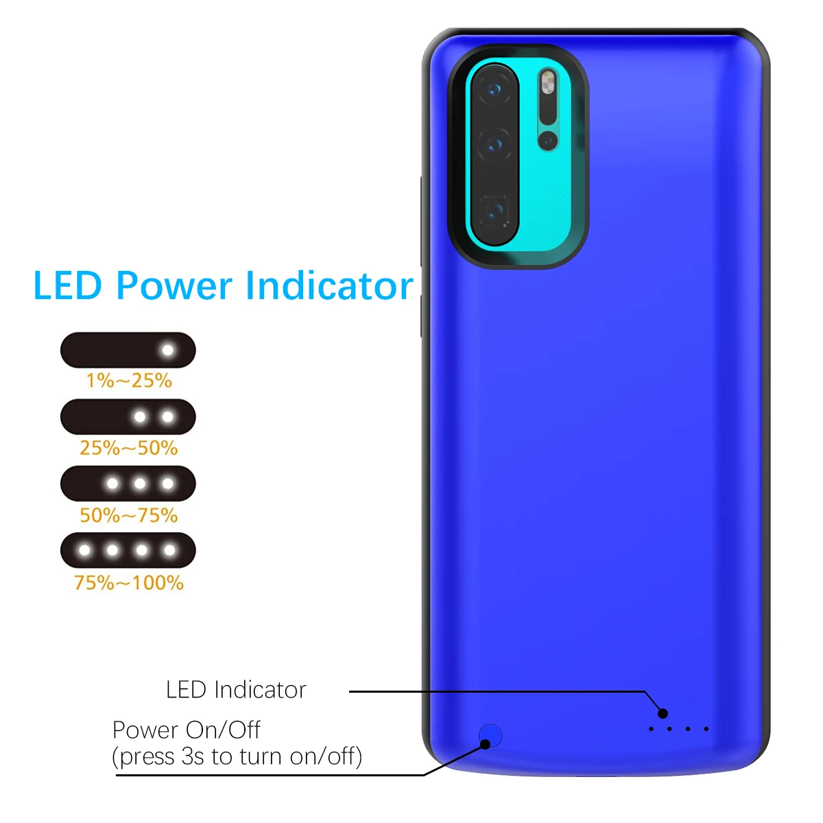 5000 мАч чехол для зарядного устройства для huawei P30 Pro Чехол портативный внешний аккумулятор чехол для зарядки для huawei P30 Pro Чехол для аккумулятора