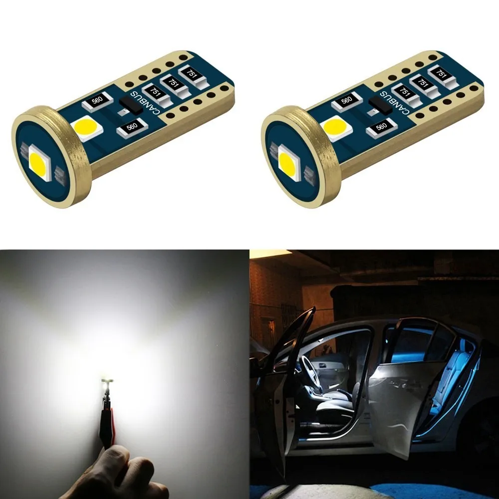 1 шт. высокое качество T10 Светодиодные лампы W5W светодиодные клин 3030 3smd Внутренние