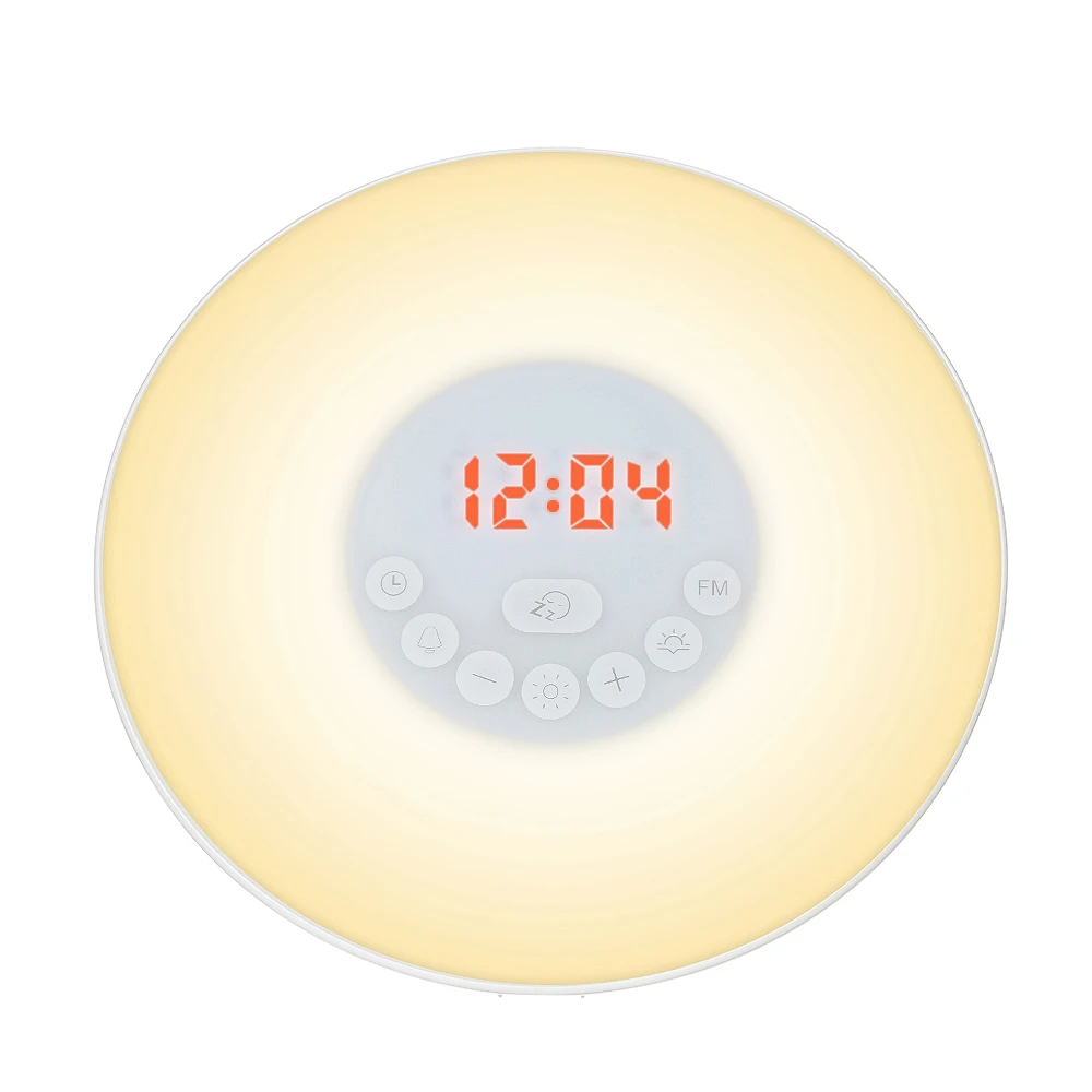 Touch зондирования цифровой будильник Sunrise/закат моделирования Wake Up светильник