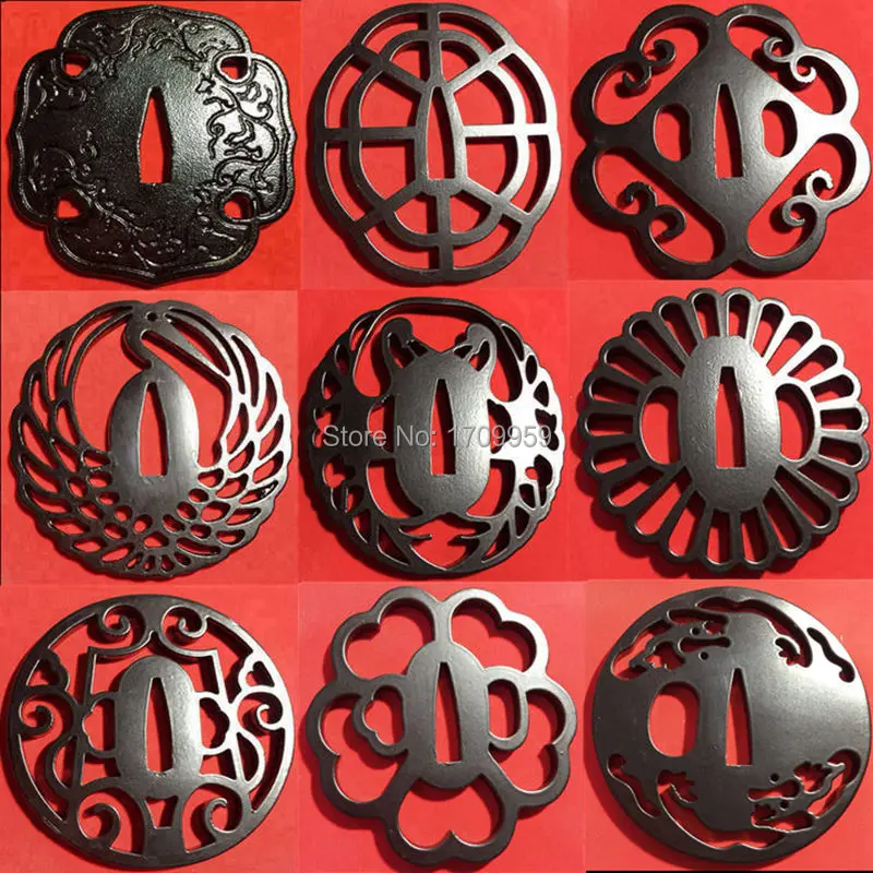 Высококачественный японский Железный защитный нож Tsuba для самурайского катаны