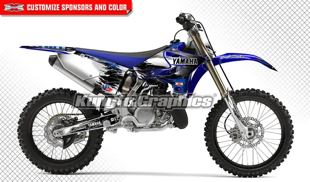 KUNGFU графика Motorrad Aufkleber набор наклейка Мотокросс виниловый комплект для Yamaha YZ125 YZ250