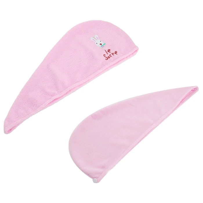 Cartoon Rabbit Super Absorbent Fiber Dry Hair Cap Towel 2PCS | Аксессуары для одежды
