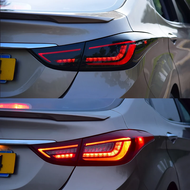 Хвост светильник в сборе для hyundai Elantra 2012 2013 светодиодный вождения светильник светодиодный стоп-сигнал светильник светодиодный поворотник