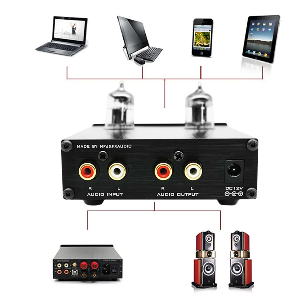 FX-аудиотрубка-03 80 Вт Bile Preamp 6j1 электронная лампа цифровой HiFi усилитель тройной и