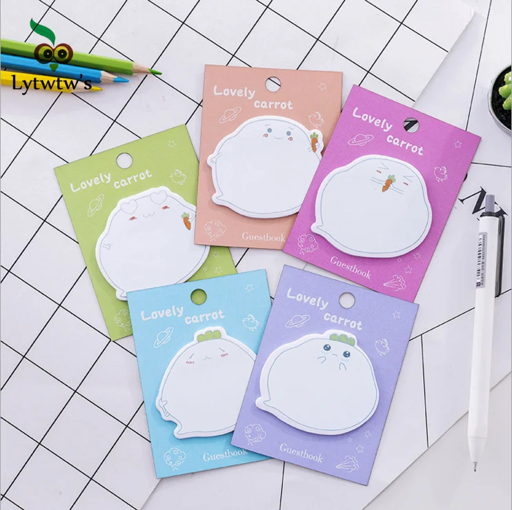 Эллен Брук 12 штук Kawaii Expression Sticky Notes креативный почтовый блокнот Filofax блокноты