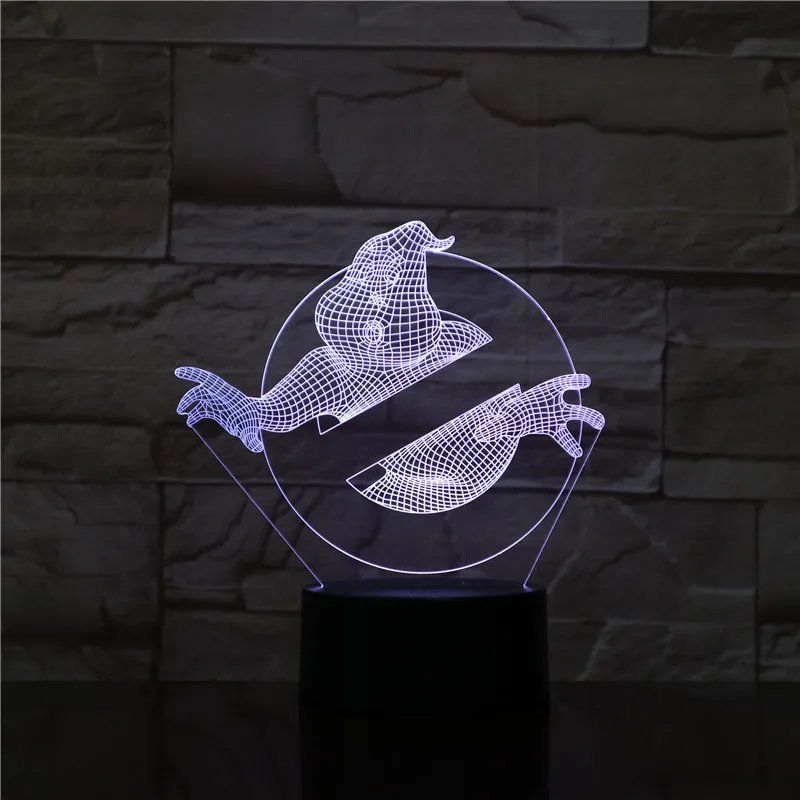 Подарок на Хэллоуин прикосновение настольная лампа 7 цветов меняющаяся 3d Новинка