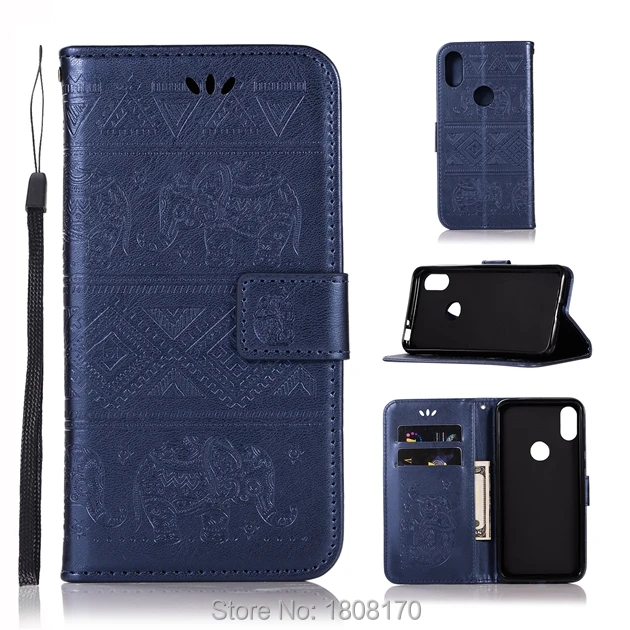 Кожаный чехол-кошелек C-ku Elephant для MOTO P30 Play NOTE One Power NOKIA X5 3 1 Plus 7 Xiaomi 8 Lite