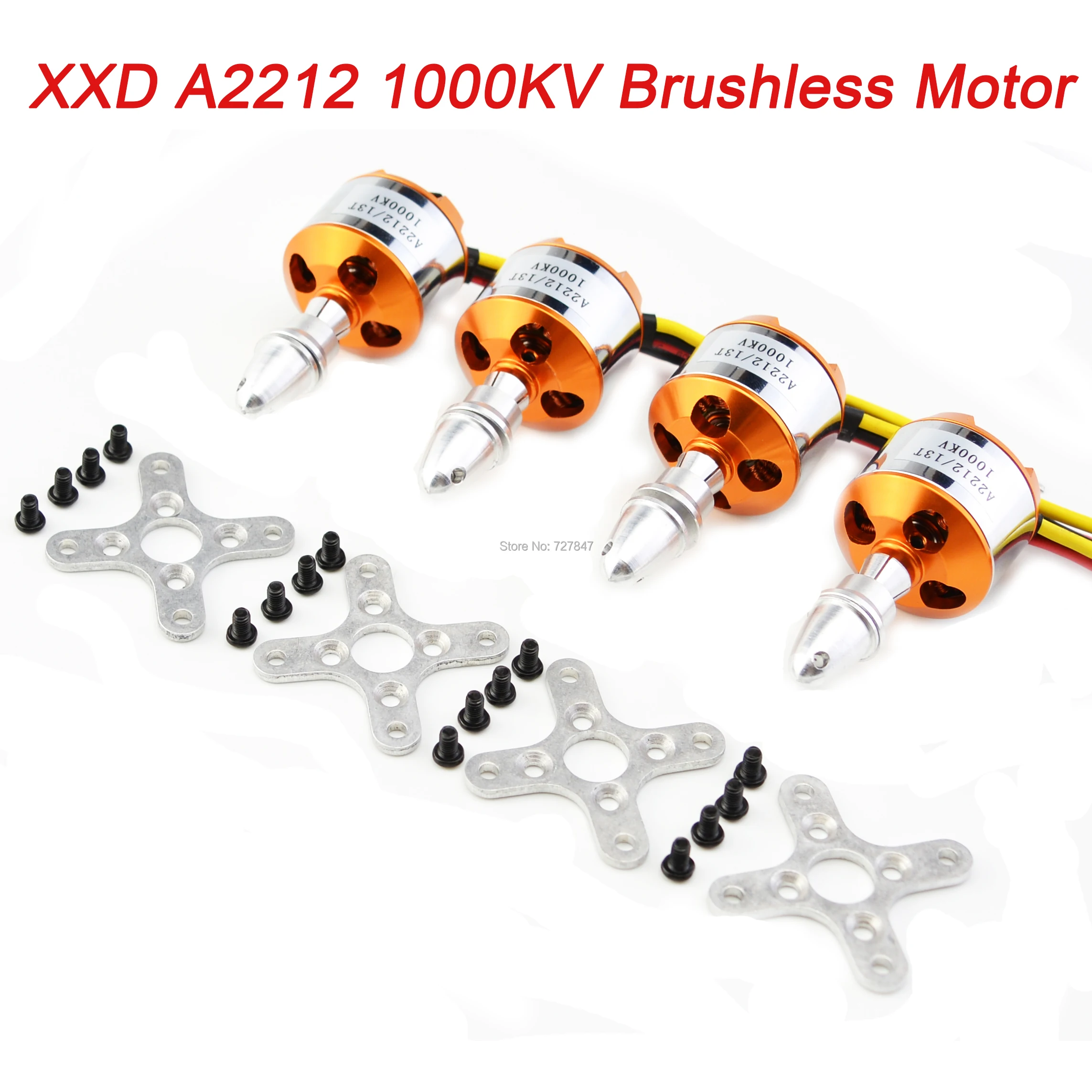 

1PCS/2PCS/4PCS XXD A2212 2212 1000KV Brushless Motor for F450 S500 Quad rotor Multi-copter and RC Aircraft