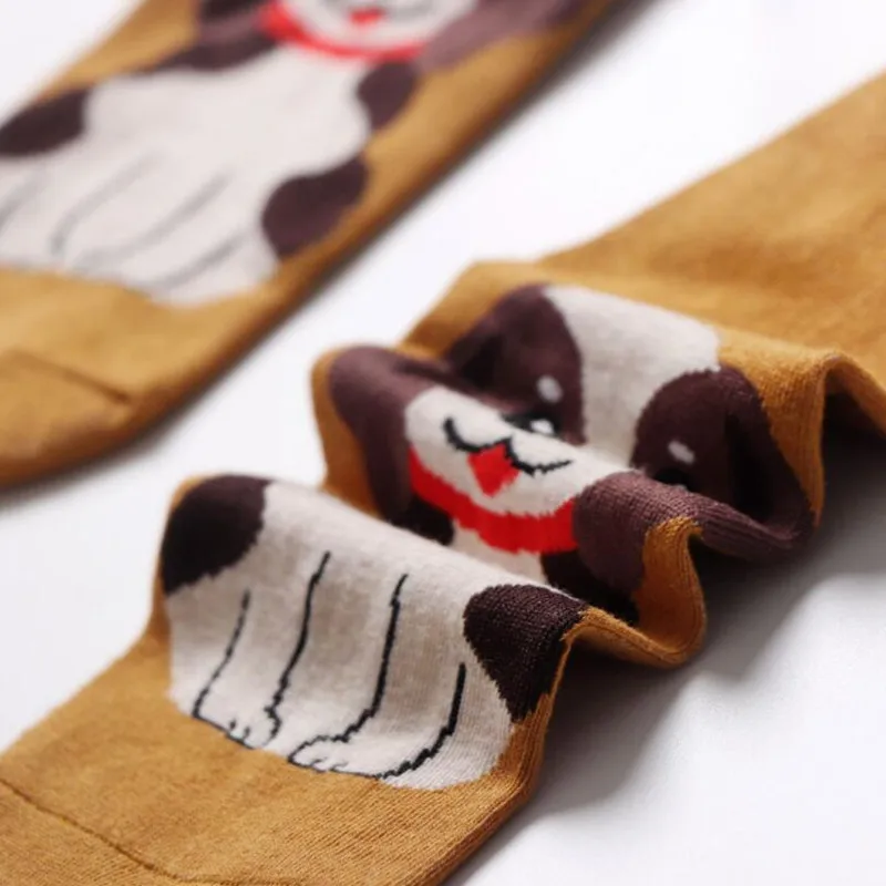 LETSBUY women sockken cute animal pattern funny woman christmas gift socks calcetines de mujer  colorful art sock for girls