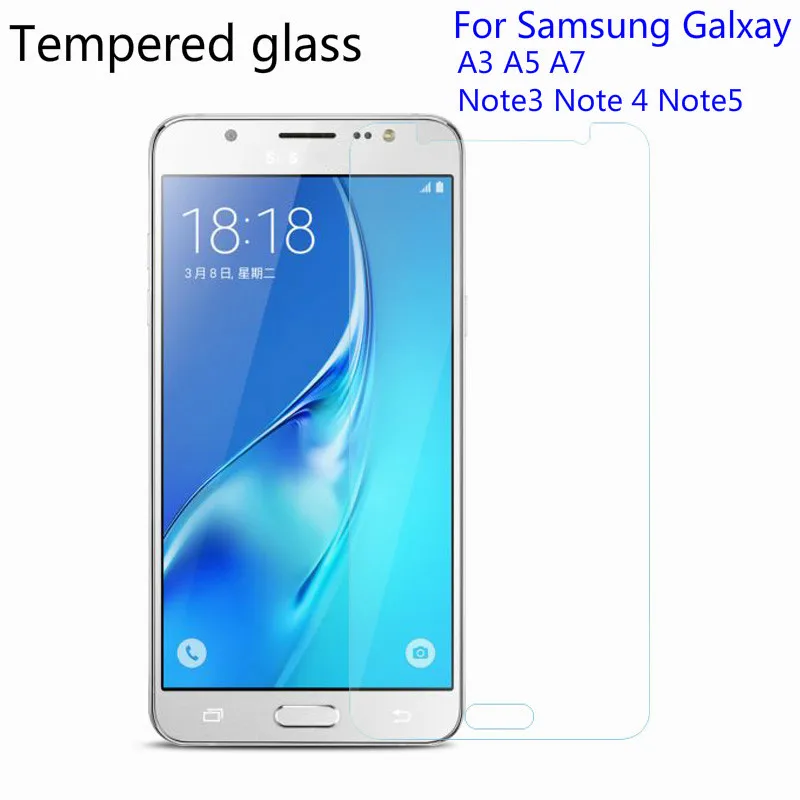 9H Tempered Glass For Samsung Galaxy A3 A5 A7 2016 Screen Protector 2017 note3 note4 note5 HD | Мобильные телефоны и