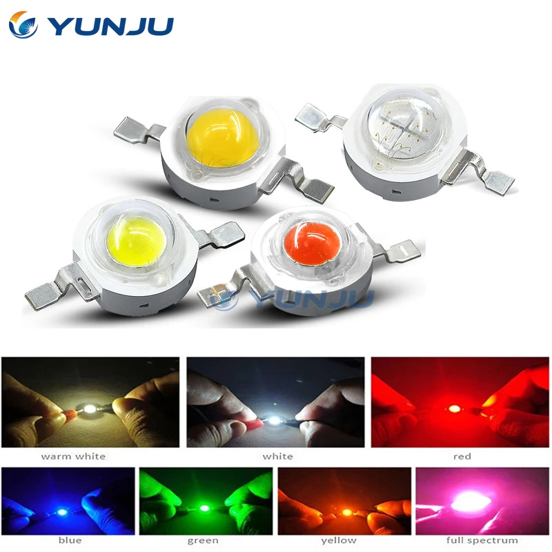 SMD светодиодные чипы высокой мощности 1 Вт 3 5 Белый Синий Зеленый Желтый Красный