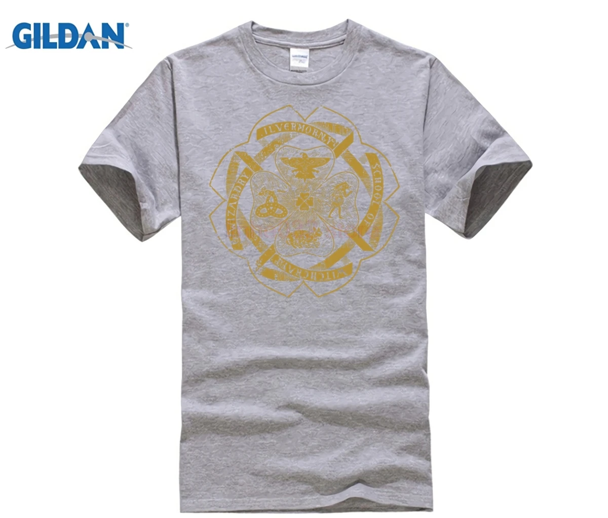 POTTER TEE Ilvermorny Crest T-Shirt Short Sleeves Cotton Fashion T Shirt Free Shipping HARRY | Мужская одежда