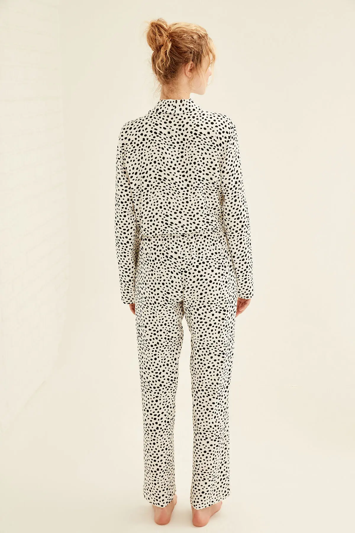 Trendyol белый Polkadot Пижама вискоза брюки THMAW19FZ0398|Штаны для сна| |