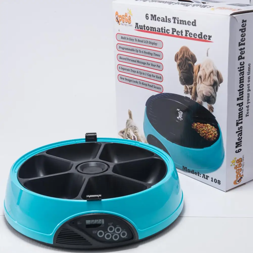 

AsyPets Automatic Timing Multislot Feeder for Pet Dog Cat Supplies