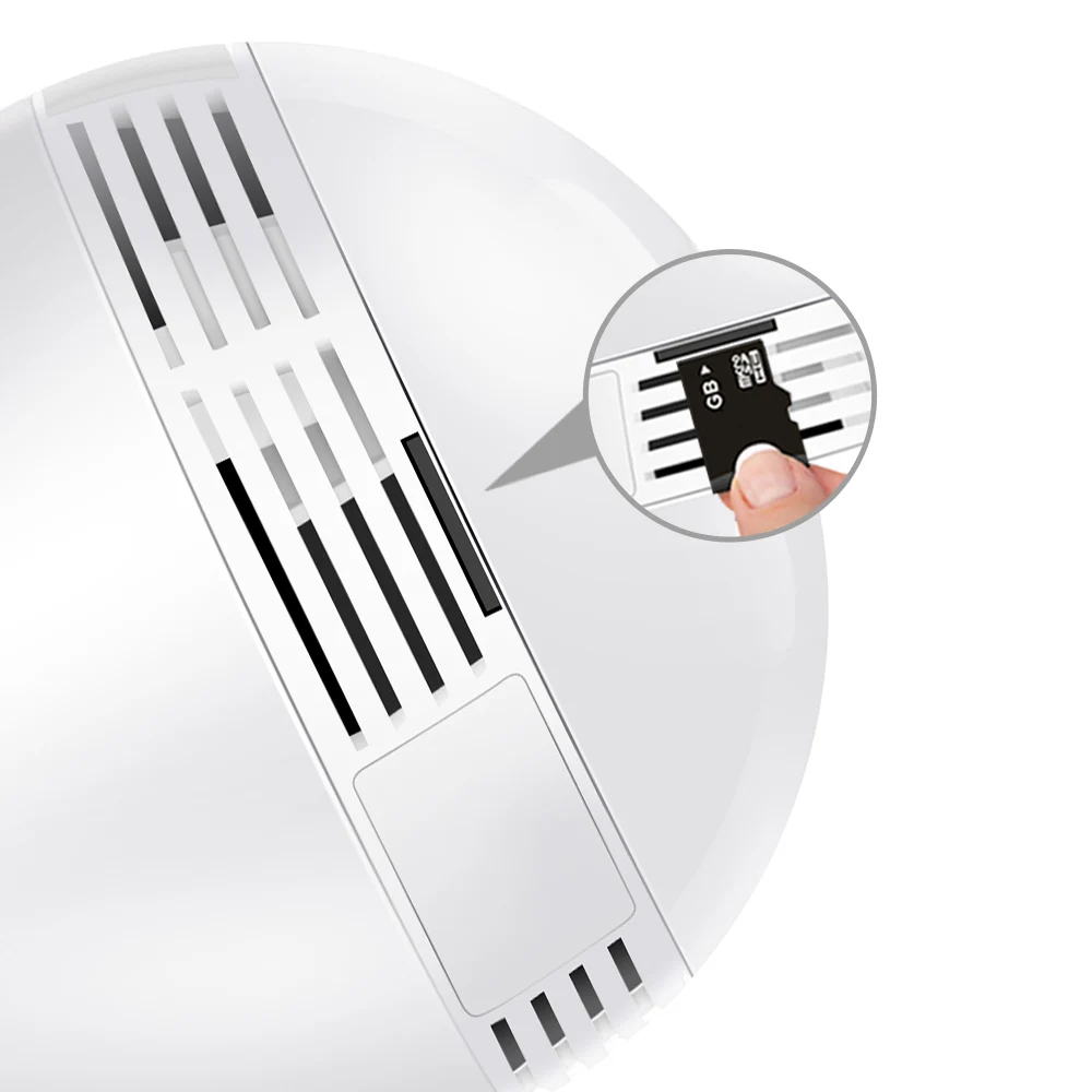 Alfawise 360 градусов беспроводная WiFi ip камера светодиодный лампочка домашняя система