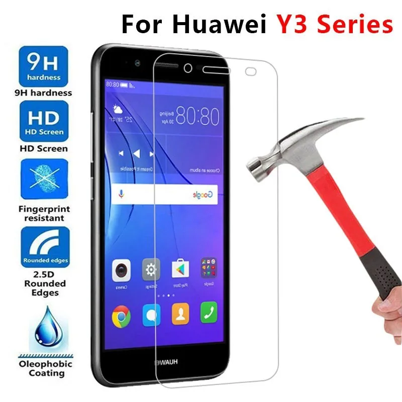 Защитное стекло для Huawei Y3 2017 на Y360 Y 3 360 II 2 Y3ii 3y 2018 Закаленное Защитная пленка