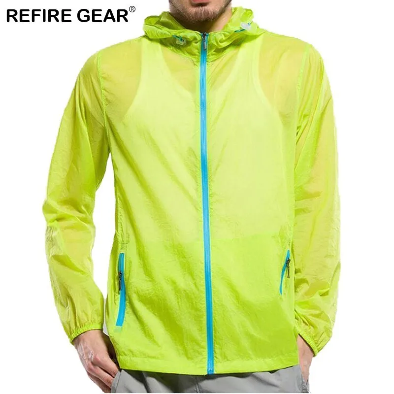 Refire Gear Summer Quick Dry Skin Jackets Men's Women's Outdoor Sports Breathable Ultralight Hiking Fishing Camping Coats Men | Спорт и