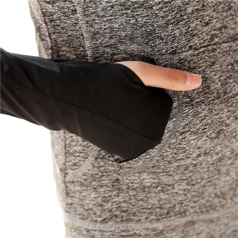 VEAMORS Женская футболка для бега на молнии йоги топы с длинными рукавами женщин