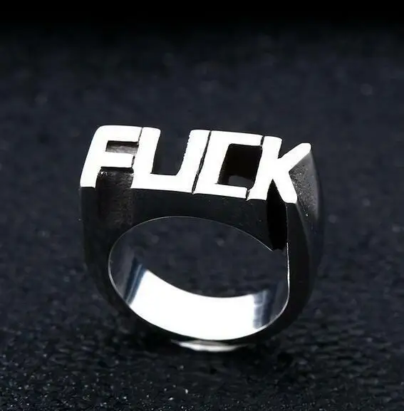 Fashion Punk Rock Alloy Word Wedding Engagement Jewelry Ring Wholesale 6-13 | Украшения и аксессуары