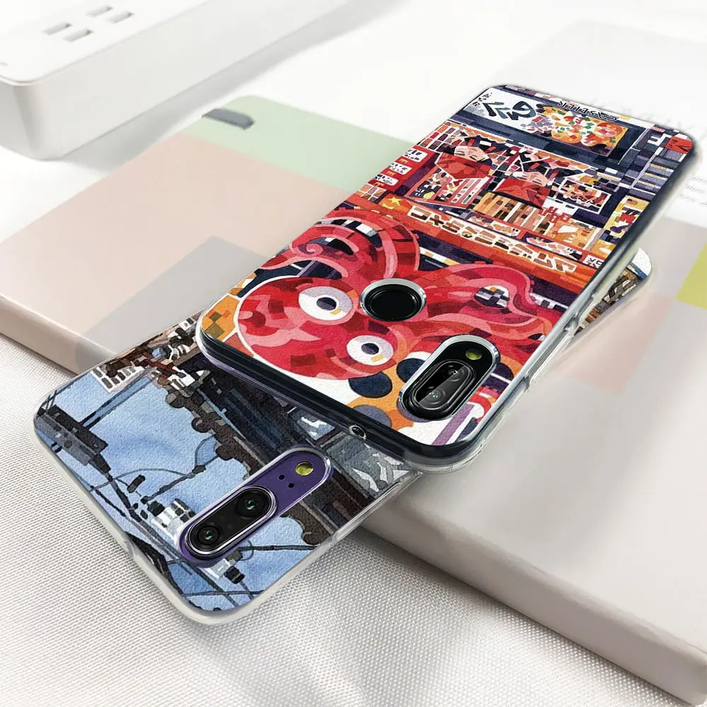 CASEIER Модный чехол для телефона Huawei Honor 8 9 10 Lite японский мультяшный элемент P10 P8 P9 P20