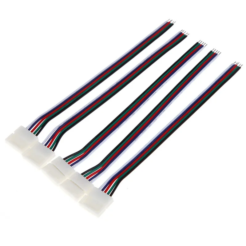 CLAITE 10 мм RGBW PCB разъем 5 контактный основной проводной кабель для машины
