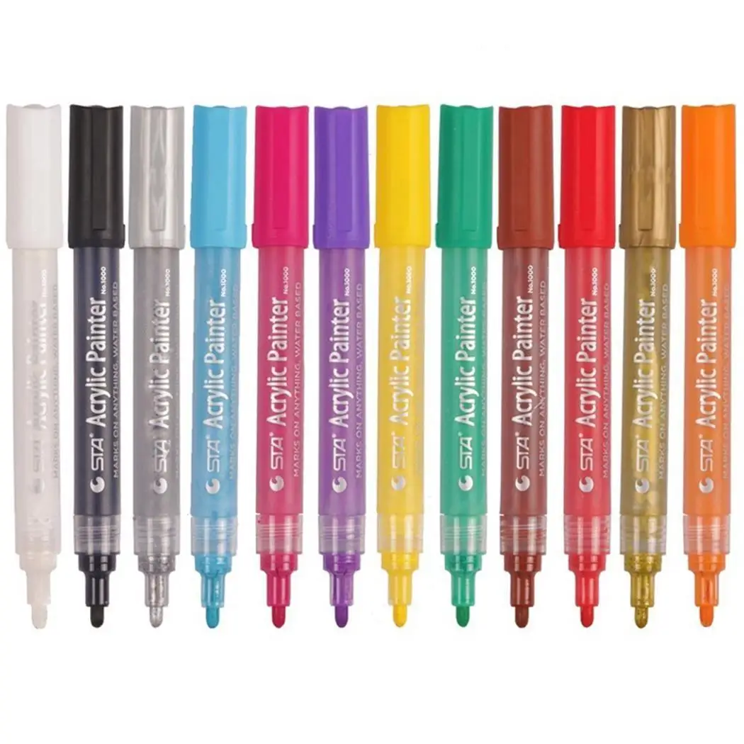 Propylene Marker Pen Non-Toxic Odorless Waterproof Paint Drawing Color can easily identify 22g Random | Канцтовары для офиса и