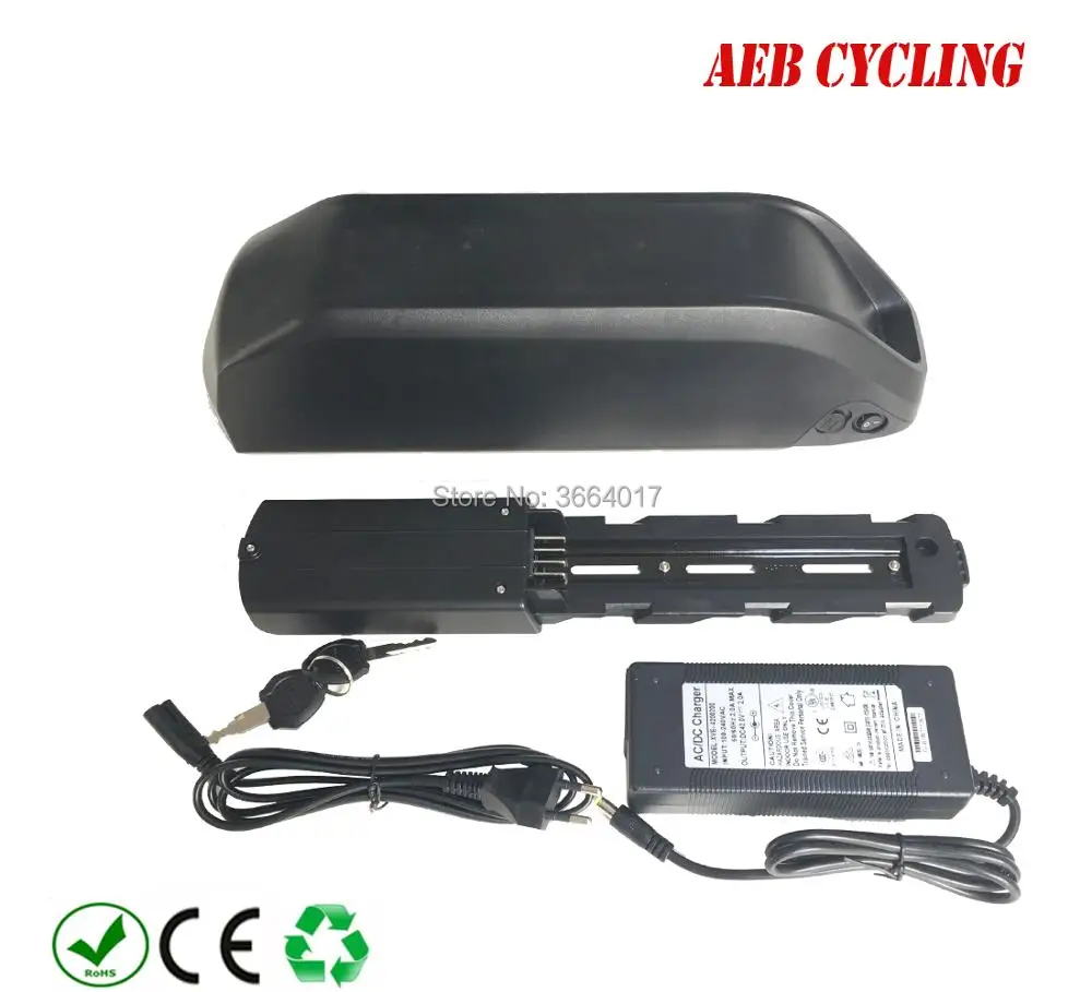 Высокая мощность Jumbo shark 52V (14S5P) 1000w 750w 500w polly down tube 10Ah 11.6Ah 12.8Ah 13Ah 17Ah Li Ion ebike