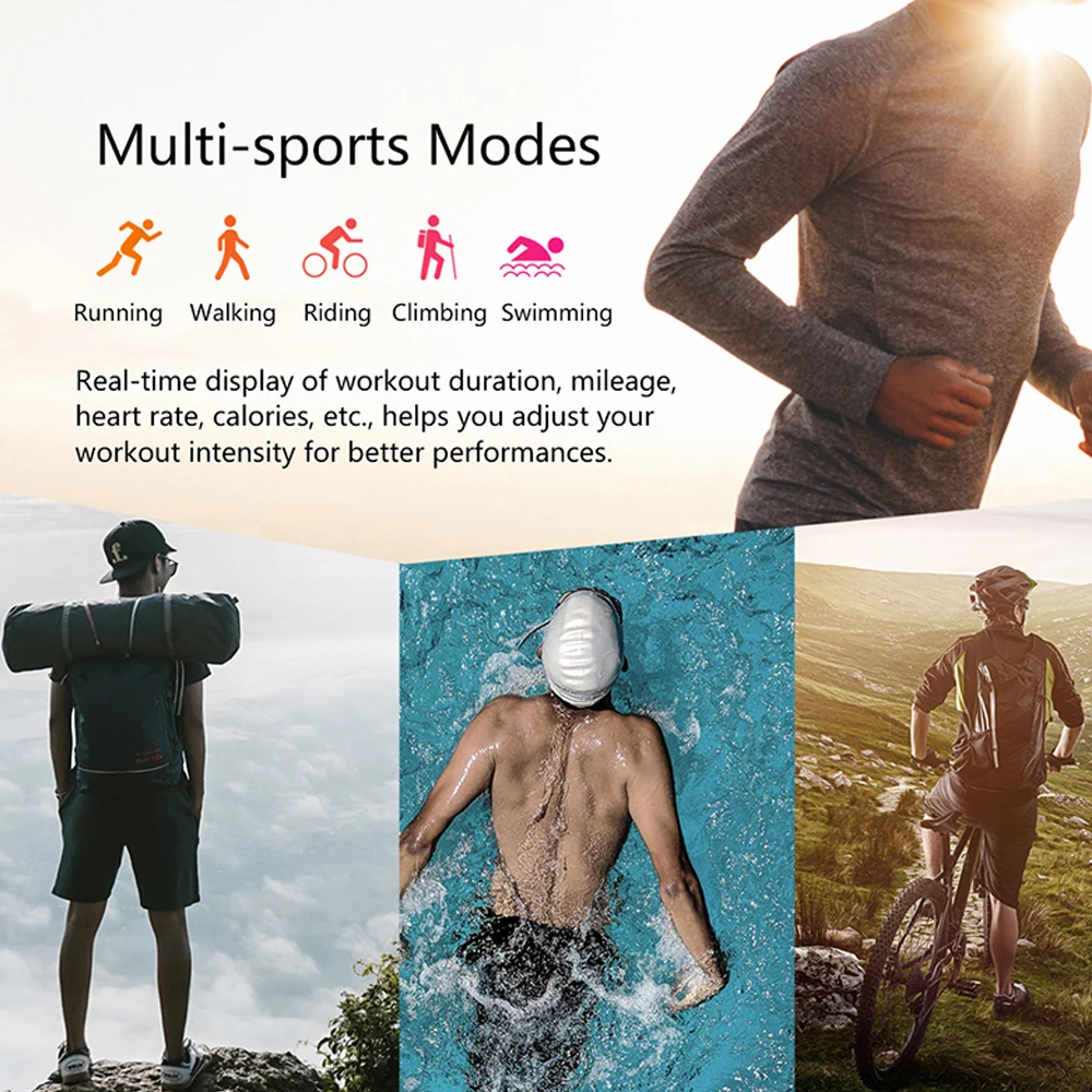 

KR02 Fitness Bracelet GPS IP68 Waterproof Smart Band Heart Rate Monitor Watch Activity Tracker for Xiao Mi Android IOS Phone