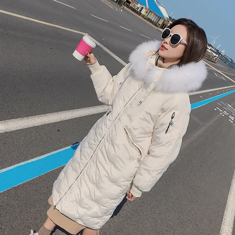 

2019 New Limited No Zipper Skirt Winter Clothes Hair Lead Snow Cotton Girls Long Paragraph. Exceed Thickness Easy Loose Coat