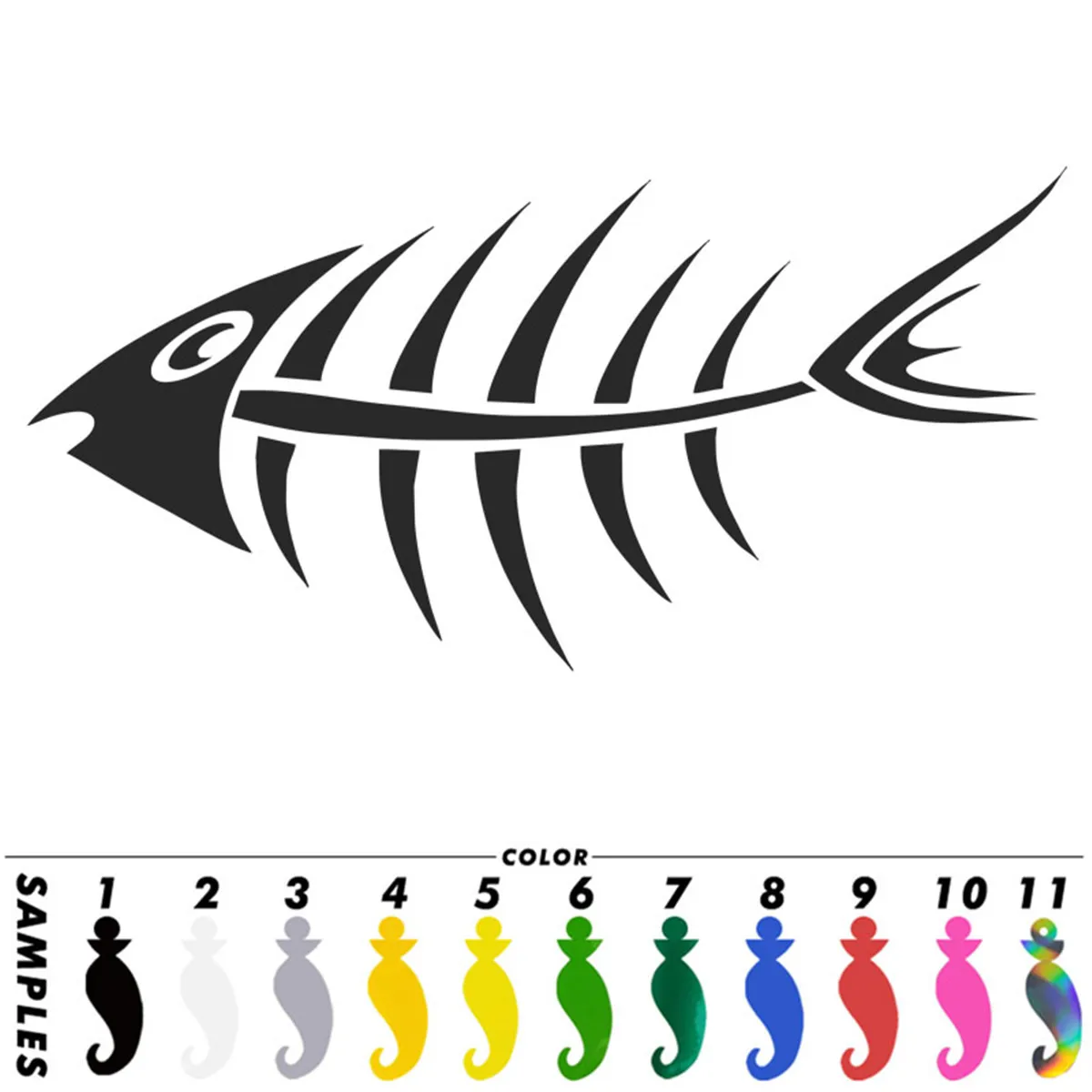 Скелет рыбные кости окно стена домашняя стеклянная дверь автомобильная наклейка