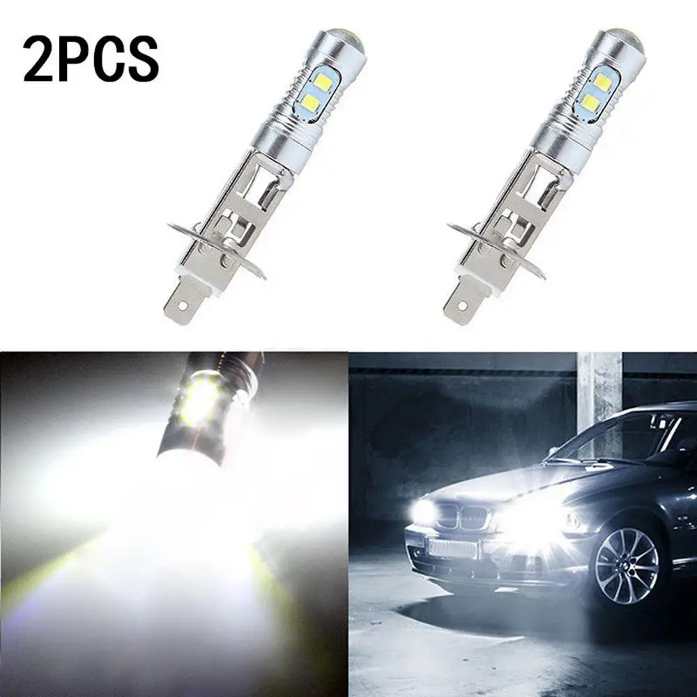 2 шт. Автомобильные светодиодные лампы H1 50 Вт 6000 К|Передние LED-фары для авто| |