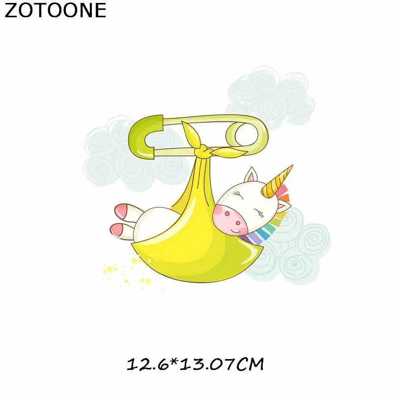 ZOTOONE Единорог утюжок для передачи тепла патчи детской одежды DIY Аппликация в