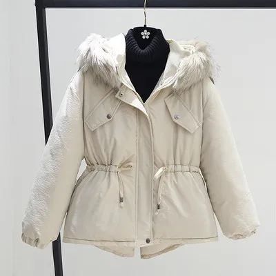 Куртка женская с капюшоном и большим меховым воротником AS190 2019|Женские парки| |
