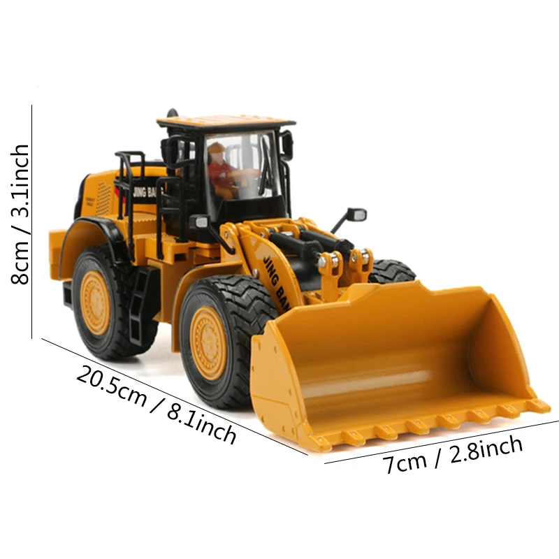 JINGBANG 1:50 бульдозер строительный Автопогрузчик из сплава разгрузочные