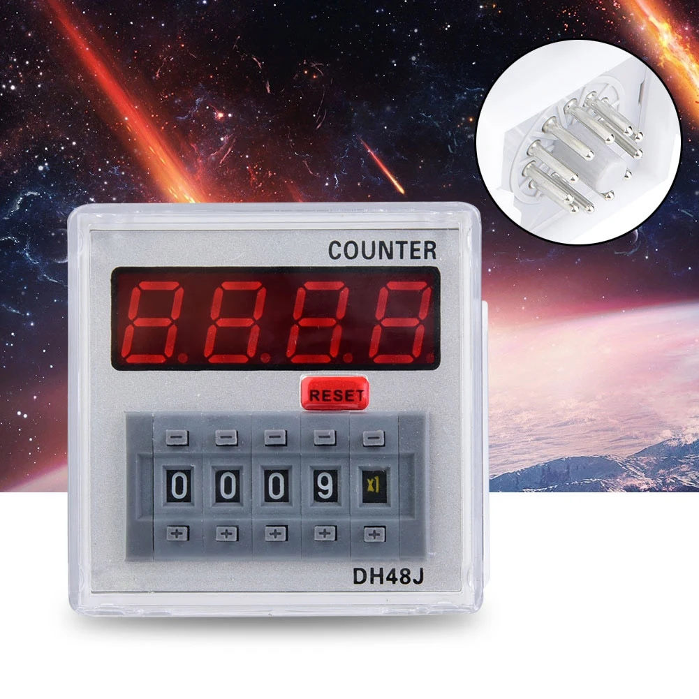 DH48J A 24V/220V 11 Pin код свяжитесь/Сенсор сигнала Вход цифровой счетчик РЕЛЕ
