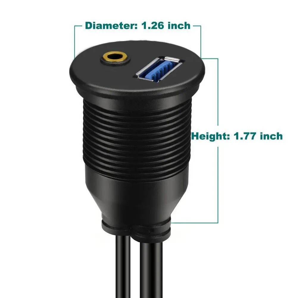 USB 3 0 и 5 мм утопленный кабель для автомобильного крепления + USB3.0 AUX удлинитель