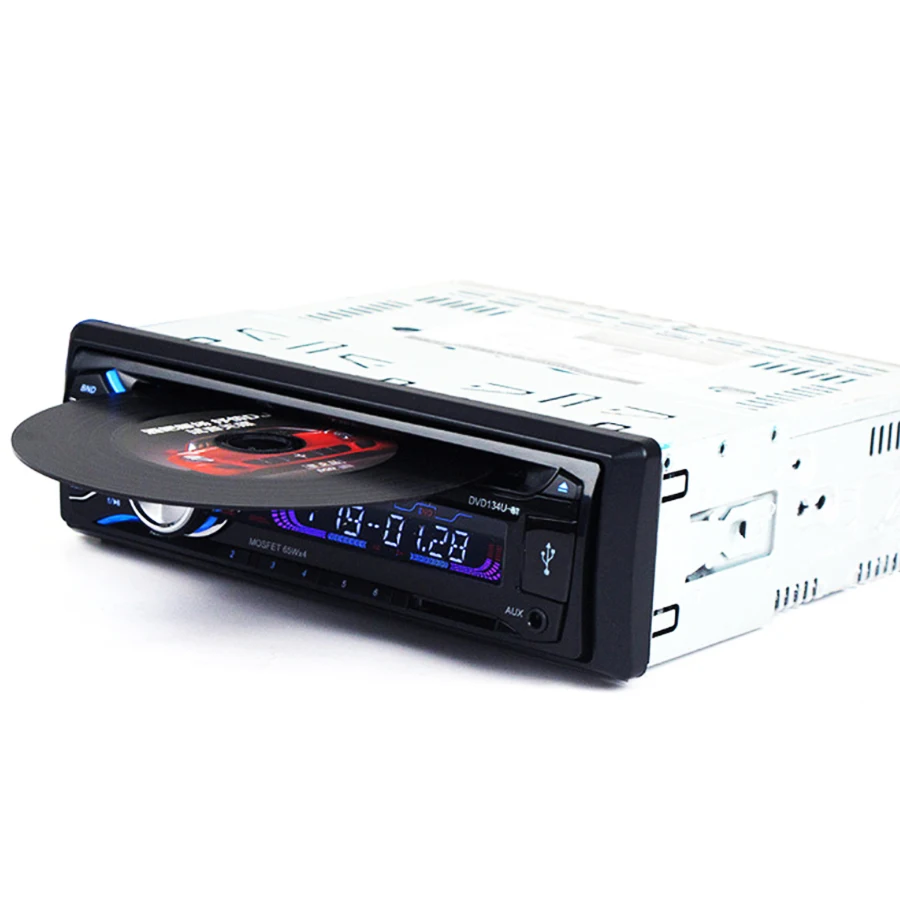Автомобильный MP3 плеер 1DIN dvd/VCD/CD/CD R/CD RW/Mp3/MP4/AVI/DAT/DIVX поддержка функции двойного