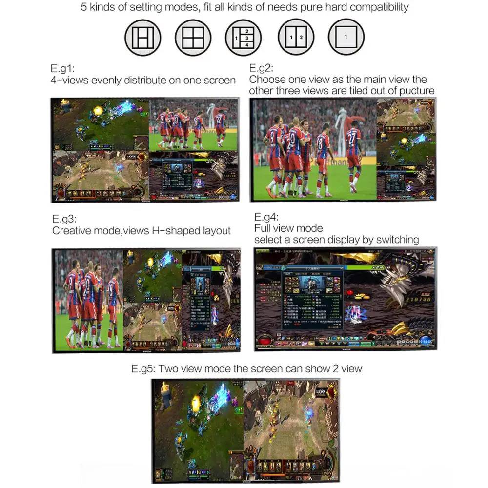 TreasLin HDMI 4X1 Quad Multi-Viewer 1080 P 4 в 1 выход экран переключатель с 5 режимами бесшовный для