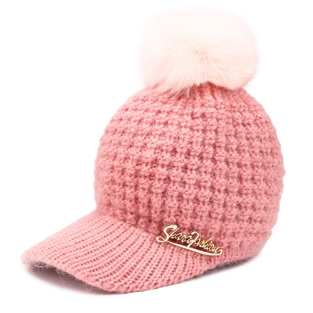 Женская уличная флисовая Кепка Snapback вязаная бейсболка зимние теплые шапки с