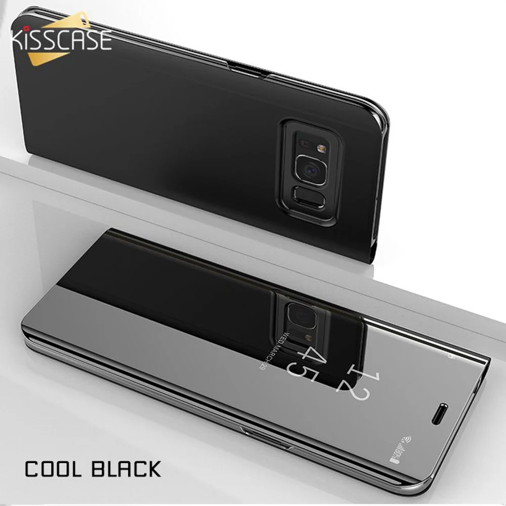 KISSCASE Mirror Holder Phone Case For Samsung Galaxy S9 j5 2017 j7 J6 J8 2018 Cover A8 A7 Stander | Мобильные телефоны и