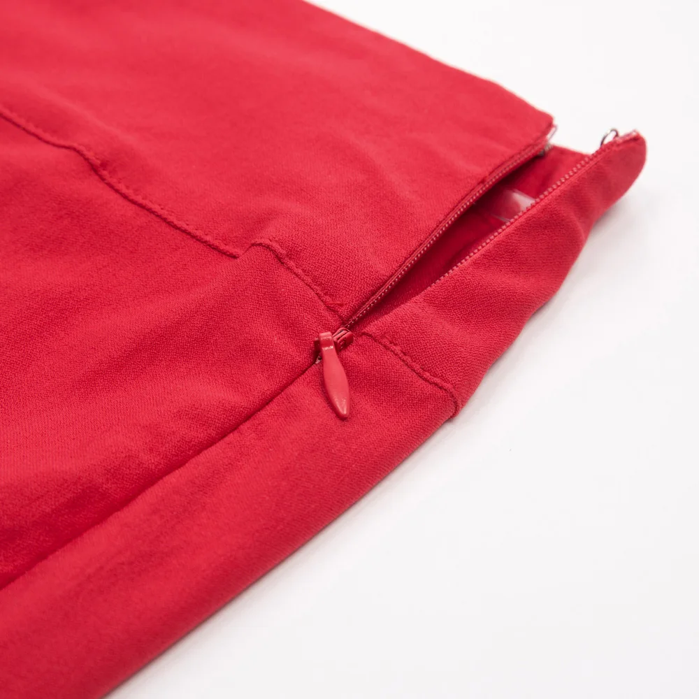 Женская облегающая юбка-карандаш с высокой талией и v-образным вырезом на бедрах