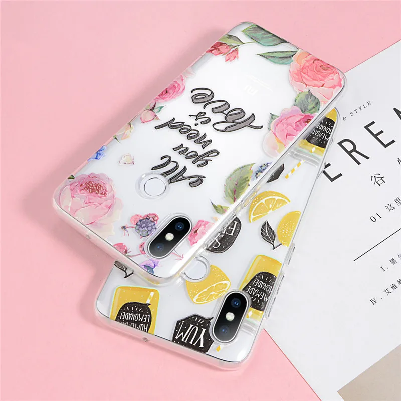 Lovebay лимонные цветы фруктов с рисунком Письмо Мягкий силиконовый чехол для Xiaomi