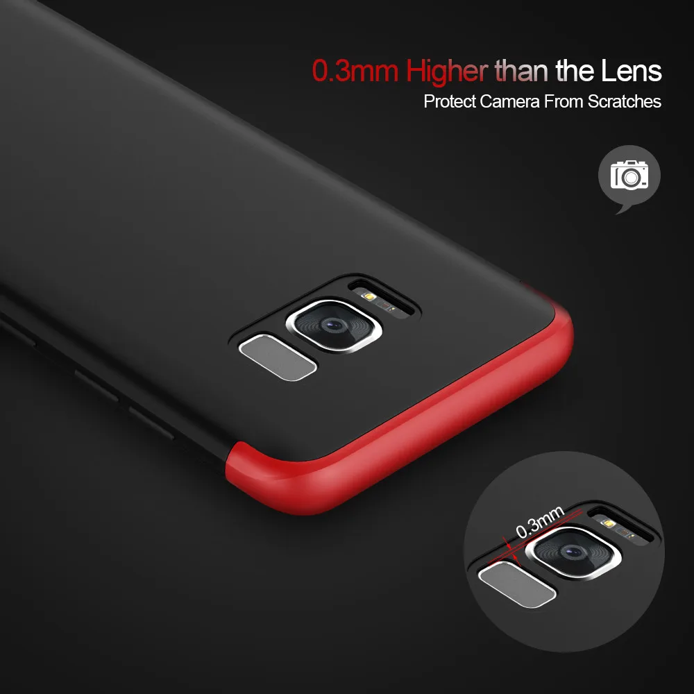 KISSCASE 360 чехол для полной защиты samsung S7 S6 Edge защитный телефона Galaxy S8 плюс Чехол 3 в 1