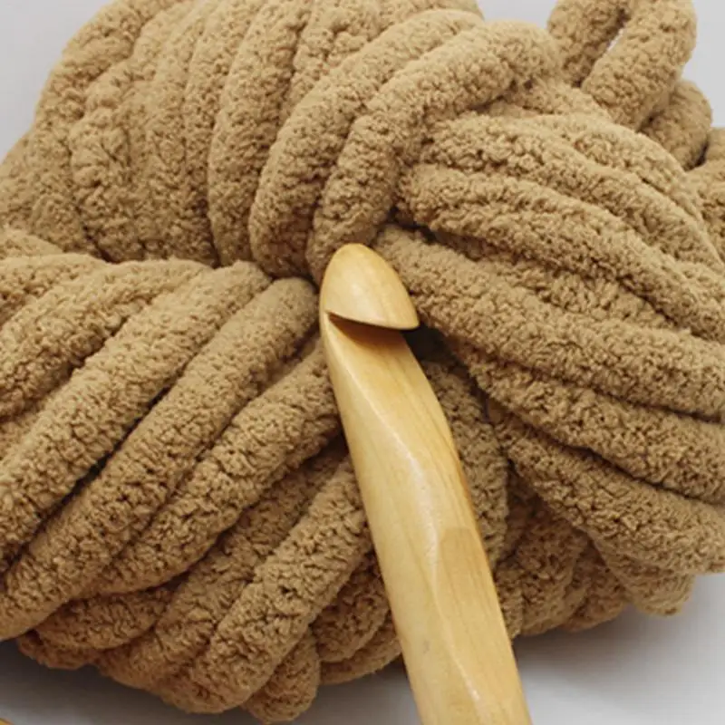 Soft Cotton Thick Yarn Fiber Velvet Hand Knitting Wool Crochet DIY Handmade Blanket | Дом и сад