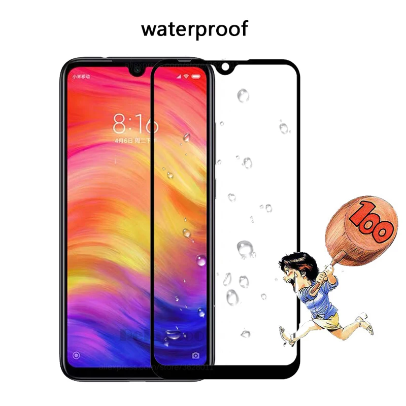 Полное покрытие закаленное стекло для Xiaomi redmi note 7 Защита экрана защитное на xiomi