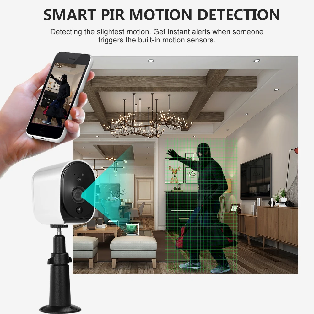 Беспроводная Wi Fi камера 1080P низкое энергопотребление батарея детский монитор