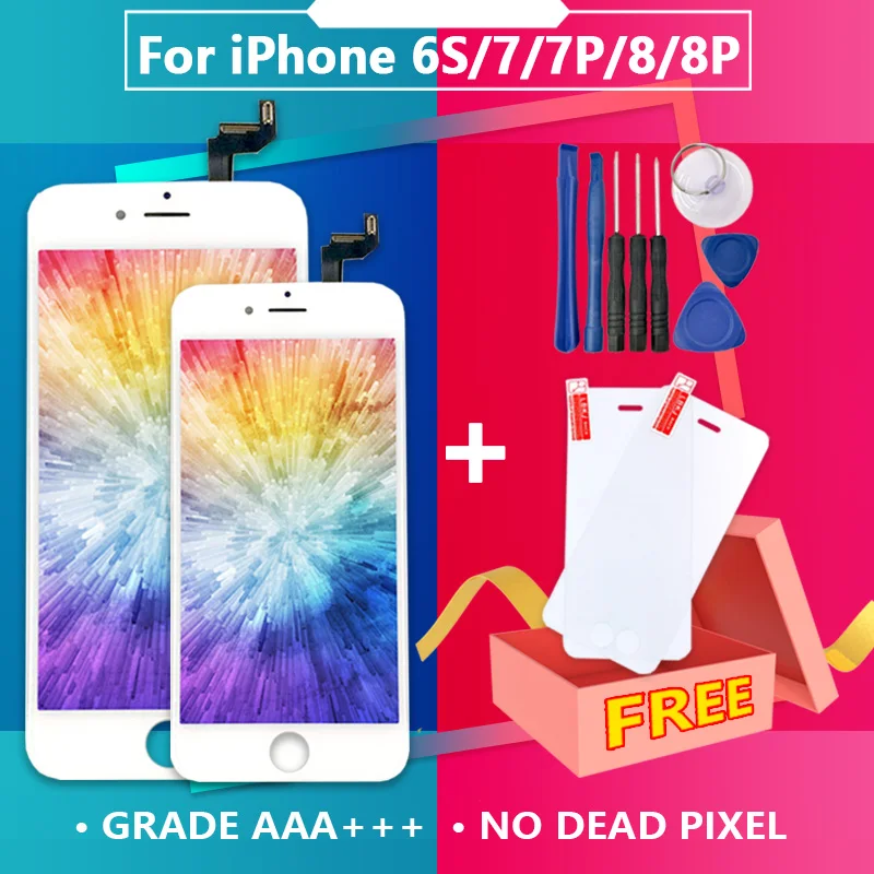 ЖК дисплей для Iphone 7 7plus 8 плюс сенсорный экран сборка Замена хорошо с 3D сенсорным